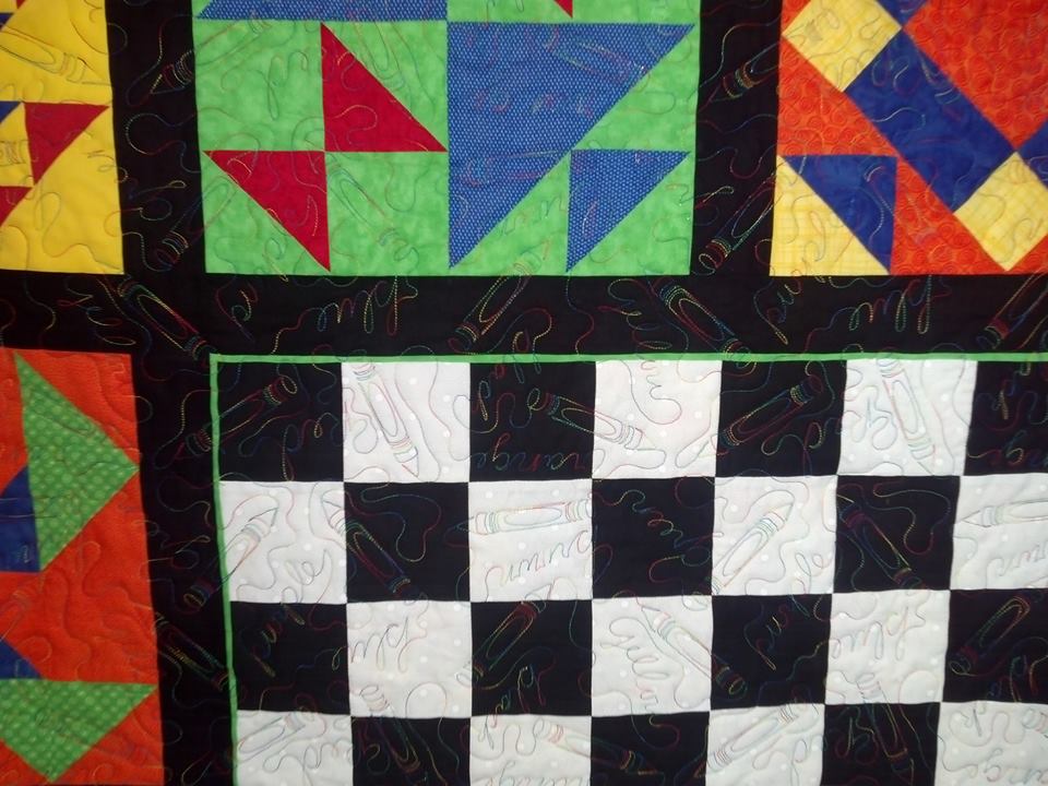 crayon quilting